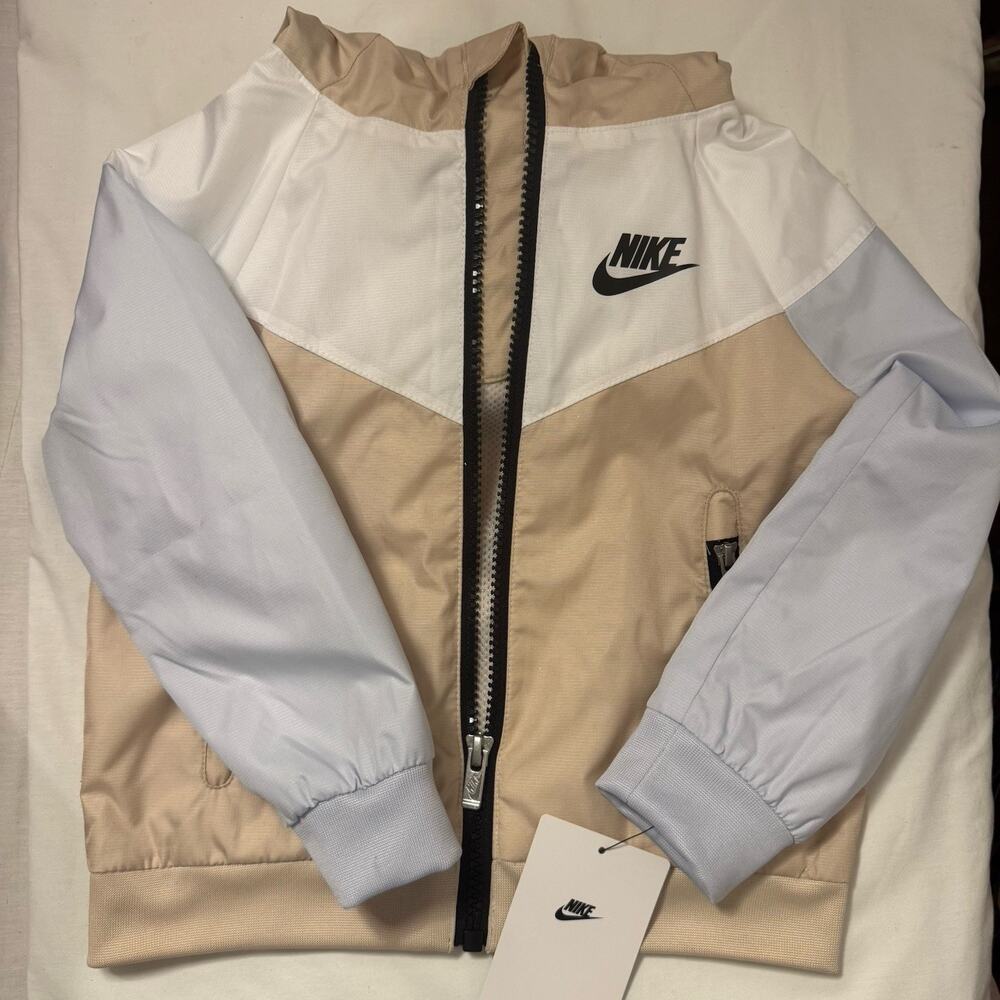 Kids Nike Windbreaker Jacket Tan Black Size 2T New with Tags